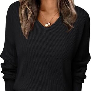 Black V-Neck Sweater Women’s Medium